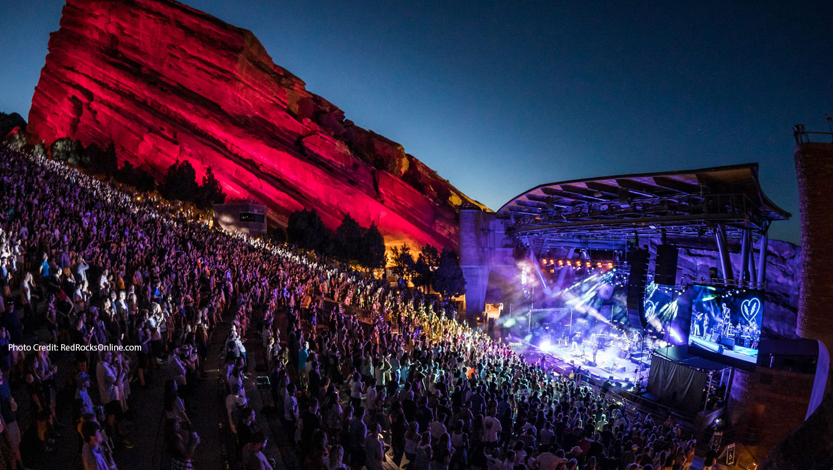 Red Rocks at Night